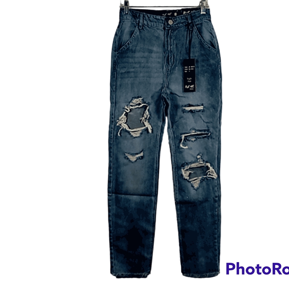 NWT Blue Age High Rise Distressed Frayed Hem Jeans sz 3